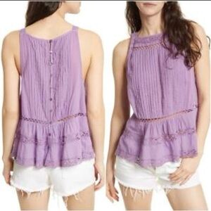 Free People Constant Purple Crust Knit Top